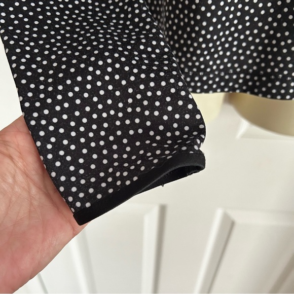 Nike Pro Womens Dri-Fit Fleece Lined Half Zip Long Sleeve Polka Dot Training Top - Picture 7 of 11